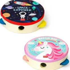Pandereta infantil con sonajeros, tema unicornio ㅤ*TOYS 