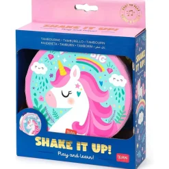 Pandereta infantil con sonajeros, tema unicornio ㅤ*TOYS 
