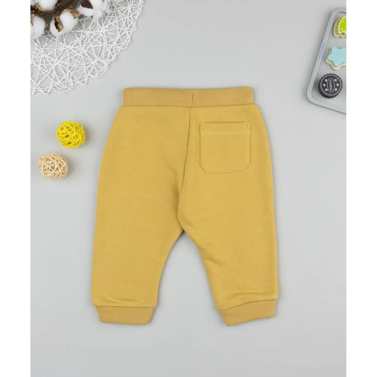Clearance Pantalón bebé amarillo ocre felpado Bebé Niño 3-36 Meses·Vaqueros, Pantalones Y Petos|Niño·Bebé Niño 3-36 Meses