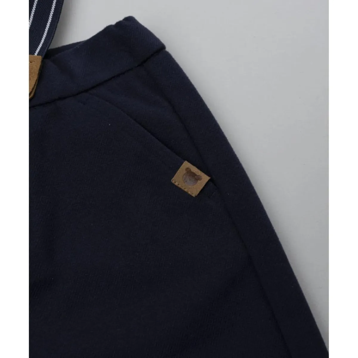 Pantalón bebé azul con tirantes*Prenatal New