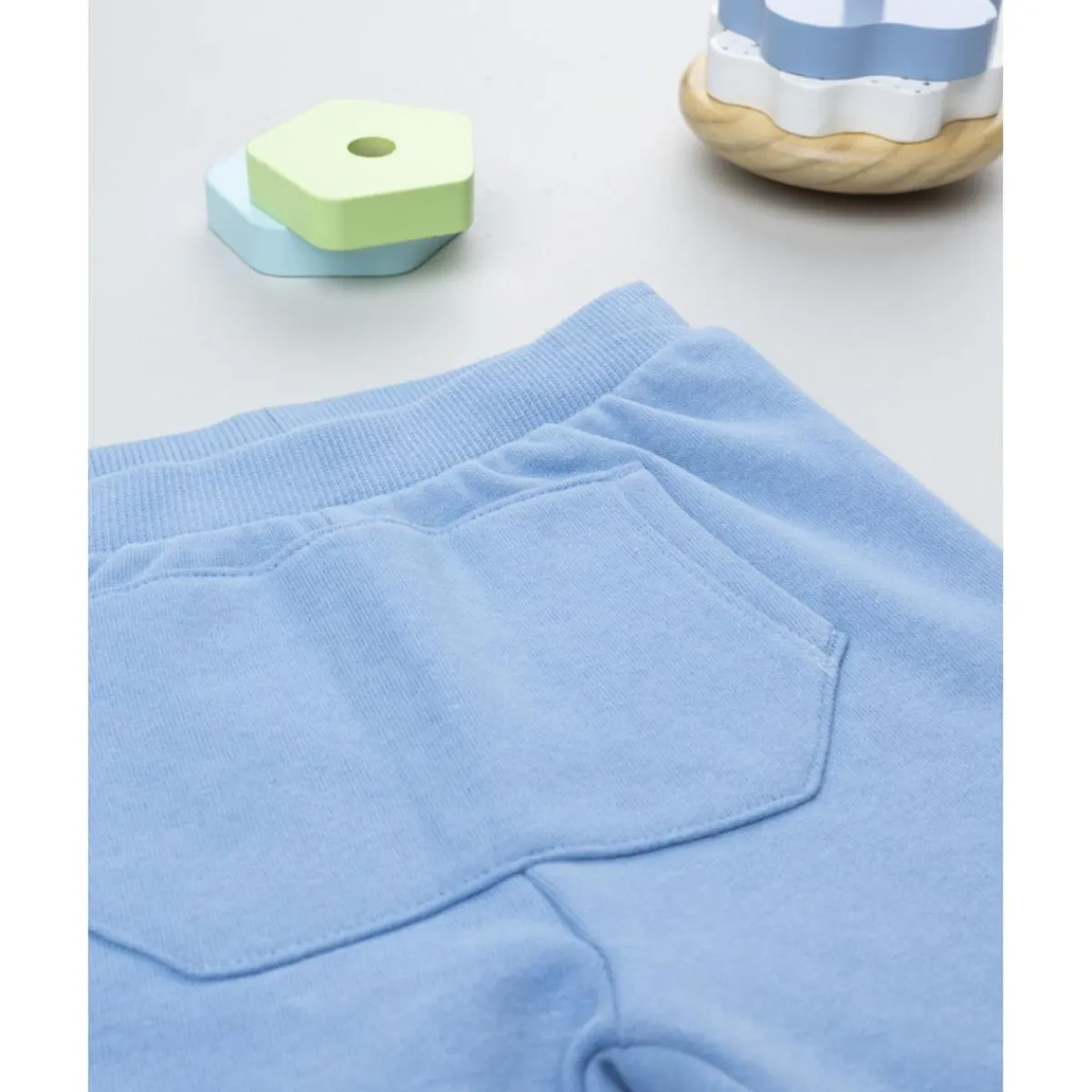 Pantalón de felpa azul claro para niño*Prenatal Sale