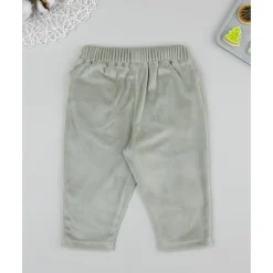 Pantalón de niña en terciopelo verde*Prenatal