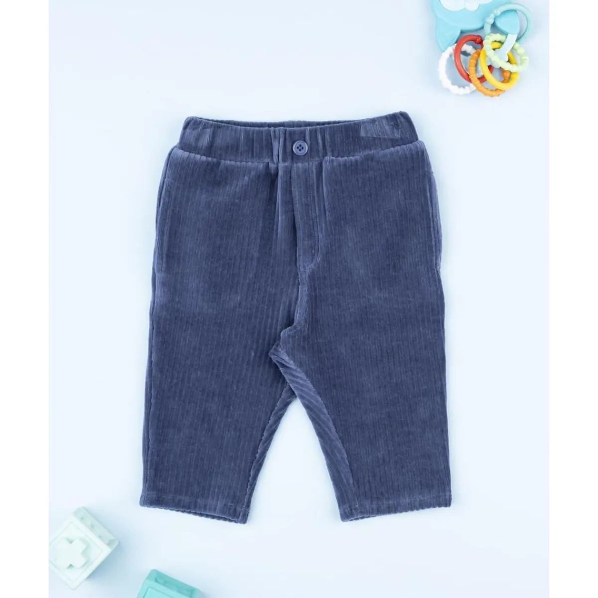 Pantalón de velour azul para niño*Prenatal