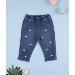 Pantalón denim niña corazones*Prenatal New