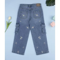 New Pantalón denim niña florecitas Niña 2-10 Años·Vaqueros, Pantalones Y Petos|Niña·Niña 2-10 Años