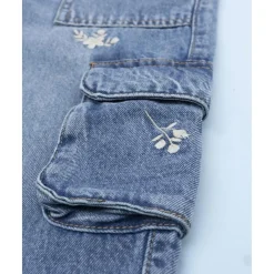 New Pantalón denim niña florecitas Niña 2-10 Años·Vaqueros, Pantalones Y Petos|Niña·Niña 2-10 Años
