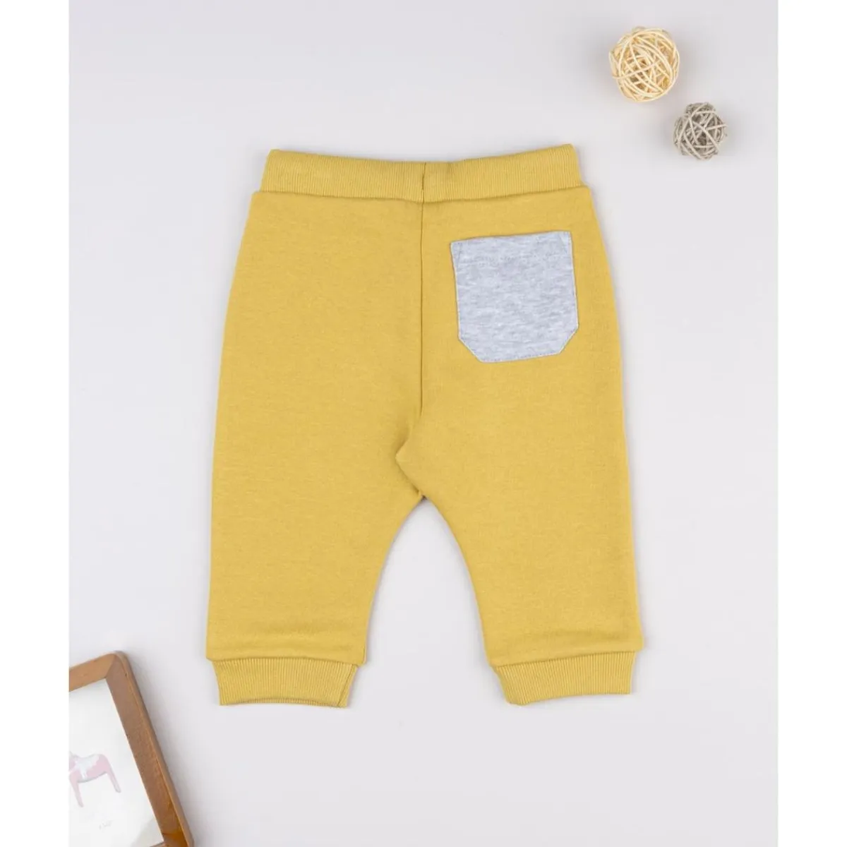 Best Pantalón felpado amarillo "Dinosaur" para niño Bebé Niño 3-36 Meses·Vaqueros, Pantalones Y Petos|Niño·Bebé Niño 3-36 Meses