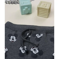 Pantalón gris de niño en felpa con estampado de Mickey Mouse*Prenatal