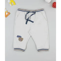 Pantalón gris para niño con parche de oso*Prenatal Sale