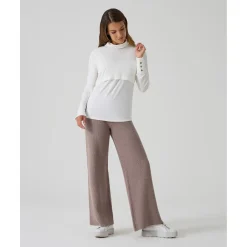 Outlet Pantalón marrón premamá en tricot Premamá·Moda|Moda·Pantalones, Faldas Y Leggins