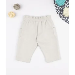 Pantalón niña beige con bolsillos y bordados*Prenatal