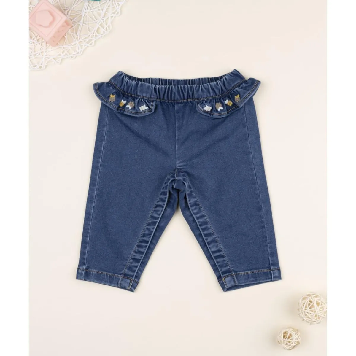 Best Pantalón niña denim con volantes Recién Nacido·Ropa Y Accesorios|Ropa Y Accesorios·Pantalones Y Petos