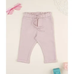Pantalón niña rosa con cintura fruncida Bebé Niña 3-36 Meses·Vaqueros, Pantalones Y Petos|Niña·Bebé Niña 3-36 Meses