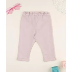 Pantalón niña rosa con cintura fruncida Bebé Niña 3-36 Meses·Vaqueros, Pantalones Y Petos|Niña·Bebé Niña 3-36 Meses