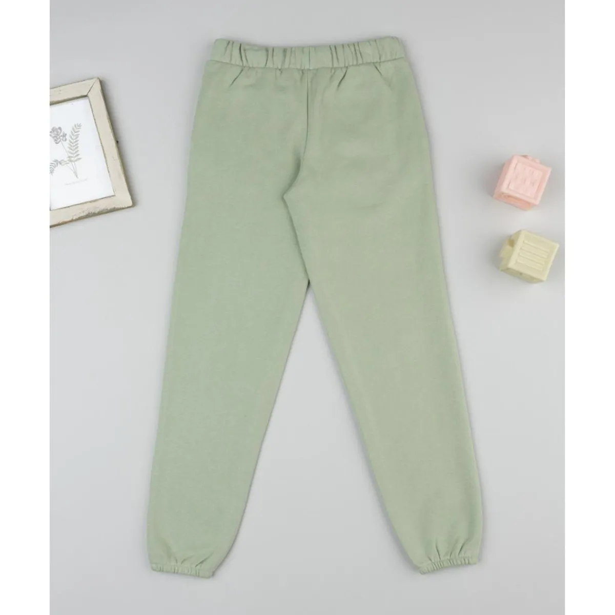 Pantalón niña verde con bordado de flores*Prenatal Online