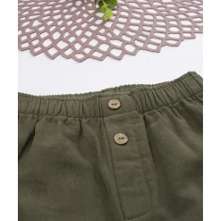Pantalón niño verde con bolsillos cargo y oso*Prenatal Sale