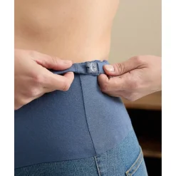 Pantalón premamá en denim elástico con banda alta en la cintura*Prenatal New
