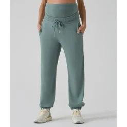 Pantalón premamá felpa verde*Prenatal Discount