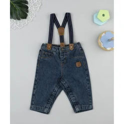 Pantalón vaquero con tirantes para bebé niño*Prenatal Best