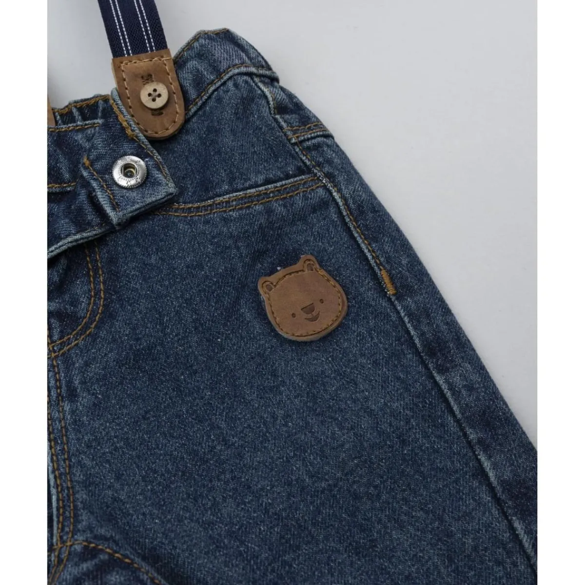 Pantalón vaquero con tirantes para bebé niño*Prenatal Best