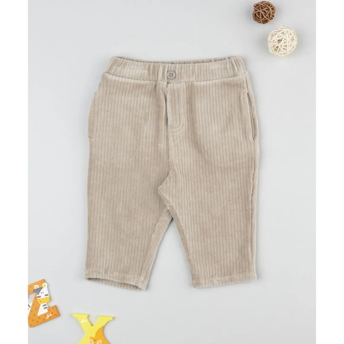 Pantalón velour niño beige*Prenatal Outlet