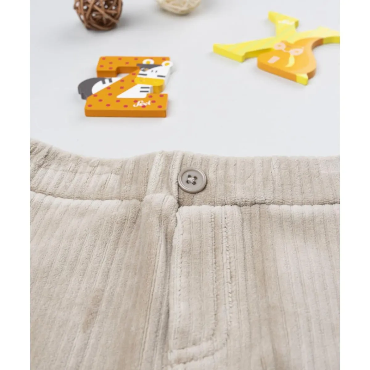 Pantalón velour niño beige*Prenatal Outlet