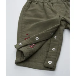 Pantalón verde de niña con bordados*Prenatal Hot