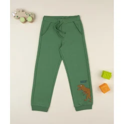 Pantalones niño verde estampado relieve*Prenatal Outlet