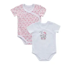 Paquete 2 body blanco y rosa claro*Prenatal New