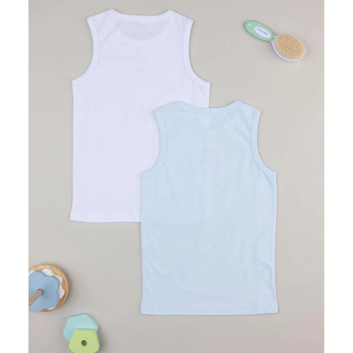 Discount Paquete 2 camisetas de tirantes anchos blanco/azul Descanso Y Ropa Interior·Infantil 2-10 Años