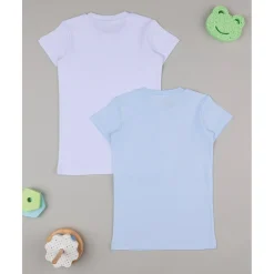 Paquete 2 camisetas niña blanco/azul*Prenatal Clearance
