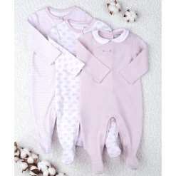 Discount Paquete 3 peleles de bebé rosa Recién Nacido·Ropa Y Accesorios|Ropa Y Accesorios·Peleles