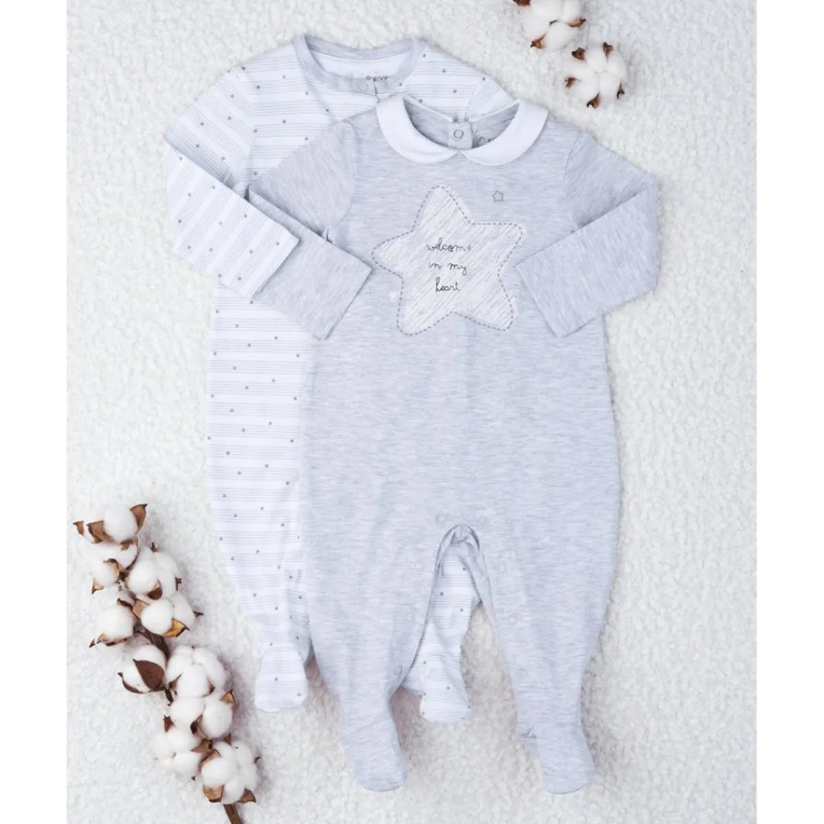 Sale Paquete 2 pijamas unisex gris Recién Nacido·Ropa Y Accesorios|Ropa Y Accesorios·Peleles