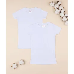 Clearance Paquete de 2 camisetas interiores de niño de media manga Descanso Y Ropa Interior·Infantil 2-10 Años
