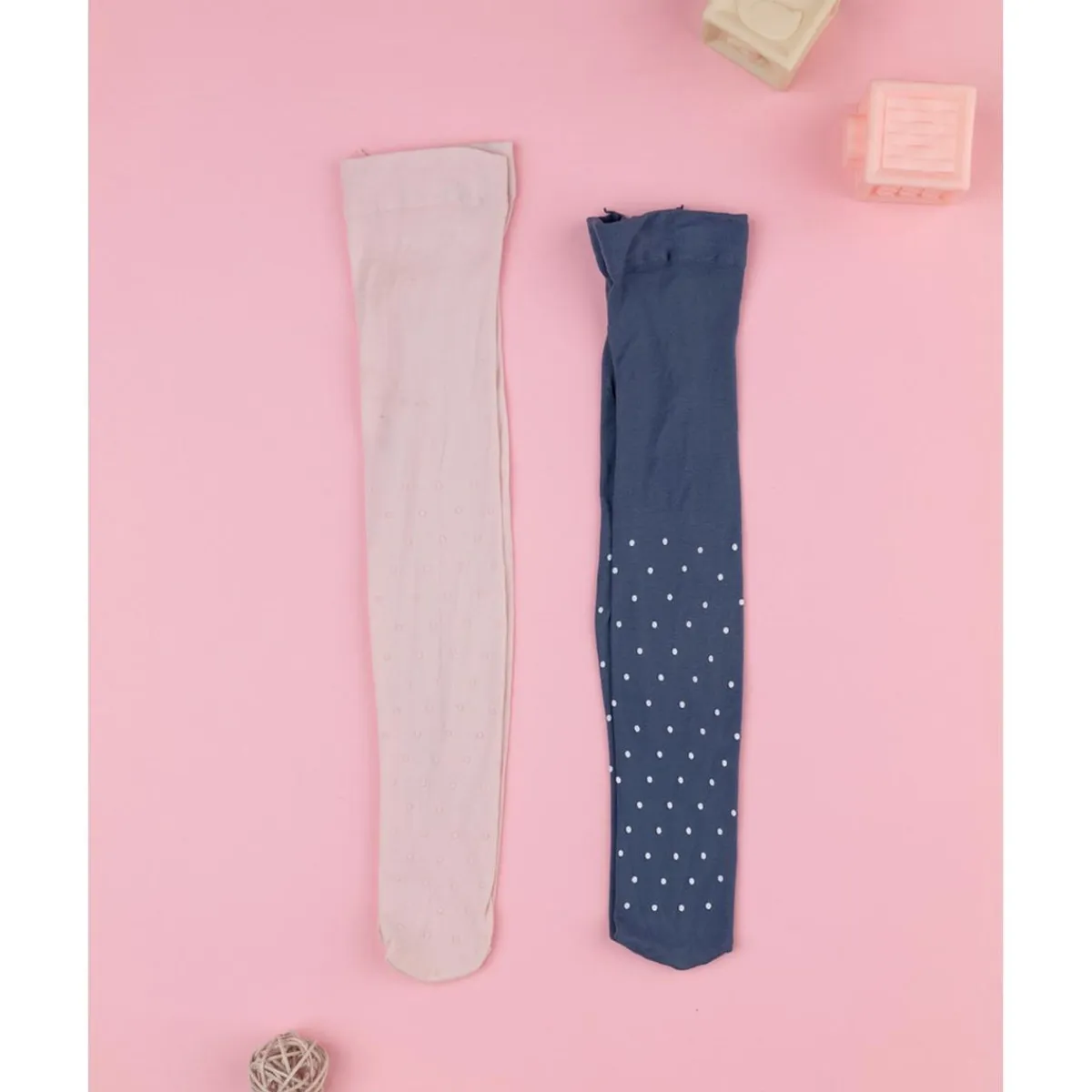 Online Paquete de 2 medias para niña rosa/azul de todo estampado Calzado Y Accesorios·Accesorios Y Complementos