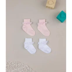 Paquete de 2 pares de calcetines con encaje*Prenatal Clearance