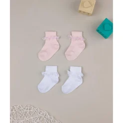 Paquete de 2 pares de calcetines con encaje*Prenatal Clearance