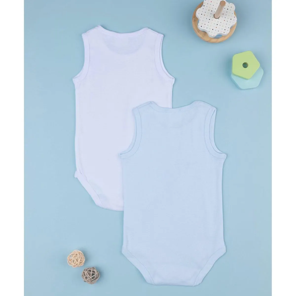 Hot Paquete de 2 piezas de body de algodón Descanso Y Ropa Interior·Bebé 3-36 Meses