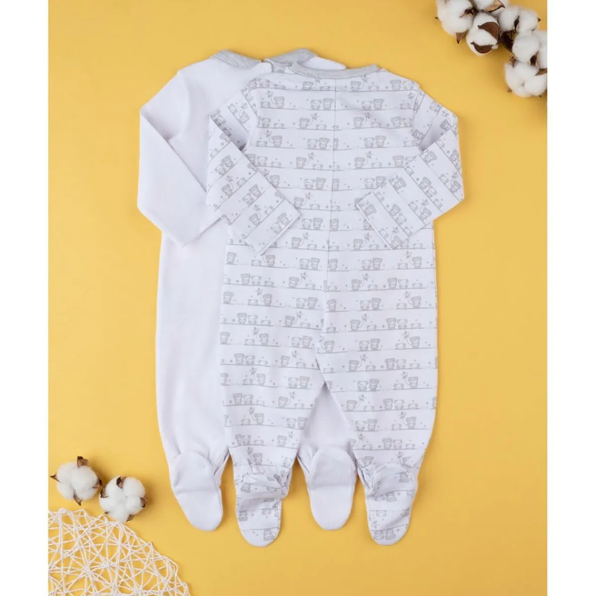 Clearance Paquete de 2 pijamas unisex gris Recién Nacido·Ropa Y Accesorios|Ropa Y Accesorios·Peleles