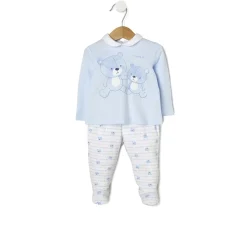 Paquete de 2 trajes azules con ositos*Prenatal