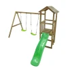 Outlet Parque infantil Carlit de madera columpios y tobogán Columpios