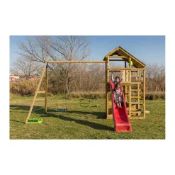Parque juegos infantil de madera Teide XL con columpio doble*MASGAMES