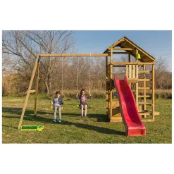 Parque juegos infantil de madera Teide XL con columpio doble*MASGAMES