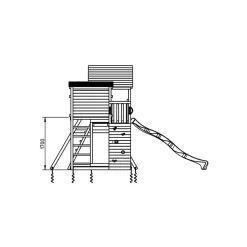 Parque juegos infantil de madera Palazzo XL con columpio doble*MASGAMES Clearance