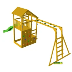 Parque juegos infantil de madera Teide XL con puente*MASGAMES Clearance