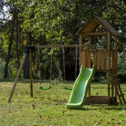 Parque juegos infantil de madera Tibidabo con columpio doble*MASGAMES New