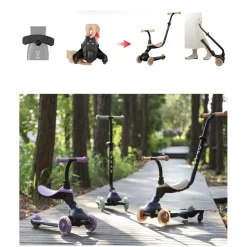 Patín Qplay EVO 5‑en‑1 con luces – Color beige*DEVESSPORT Sale