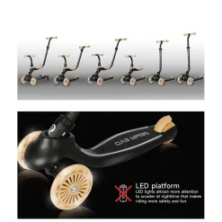 Patín Qplay EVO 5‑en‑1 con luces – Color beige*DEVESSPORT Sale