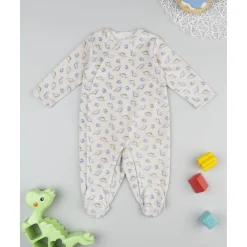 Pelele beige de niño con dinosaurios*Prenatal