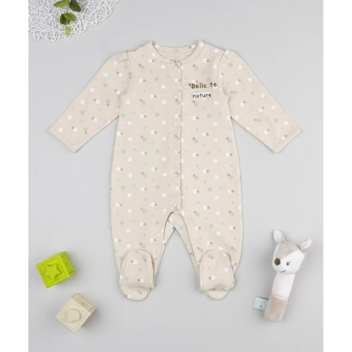 Sale Pelele beige flores Ropa Y Accesorios·Peleles|Recién Nacido·Ropa Y Accesorios